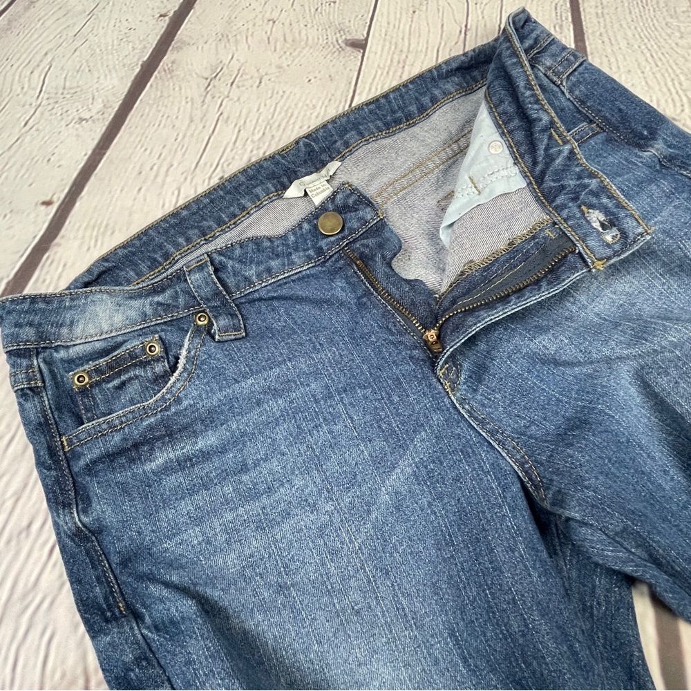 GARNET HILL blue wide leg jeans, size 8L - Picture 4 of 12